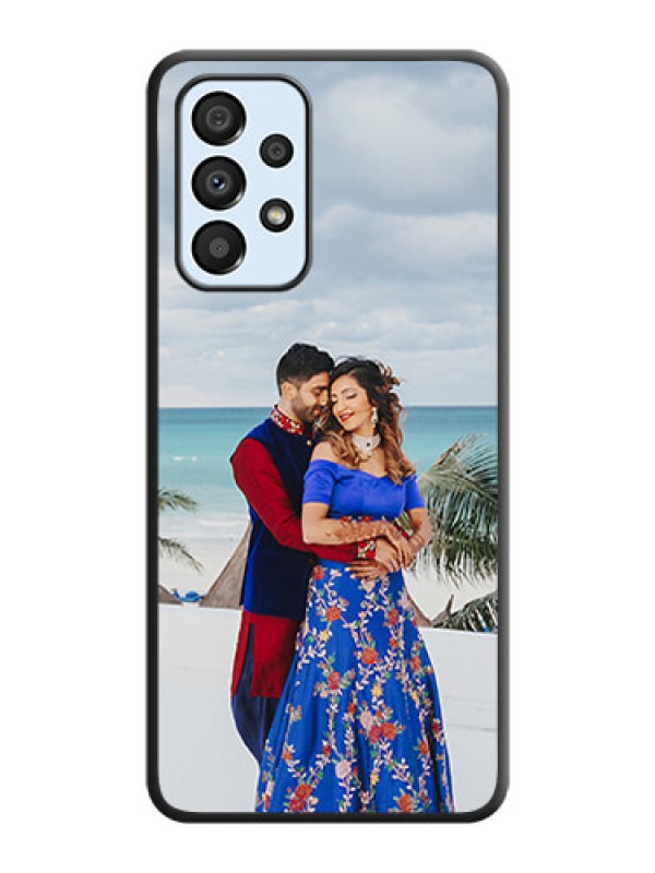 Custom Full Single Pic Upload On Space Black Personalized Soft Matte Phone Covers -Samsung Galaxy A33 5G