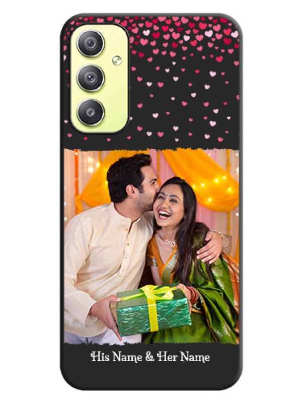 Custom Fall in Love with Your Partner  on Photo on Space Black Soft Matte Phone Cover - Galaxy A34 5G