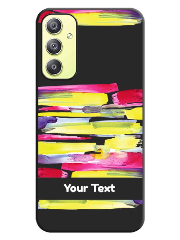 Custom Brush Coloured on Space Black Personalized Soft Matte Phone Covers - Galaxy A34 5G