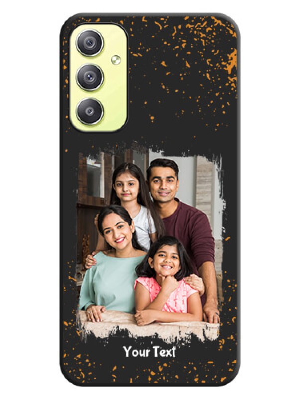 Custom Spray Free Design on Photo on Space Black Soft Matte Phone Cover - Galaxy A34 5G