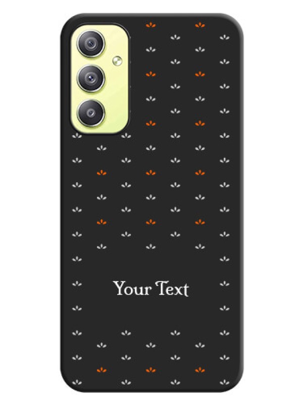 Custom Simple Pattern With Custom Text On Space Black Personalized Soft Matte Phone Covers -Samsung Galaxy A34 5G