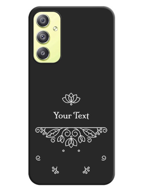 Custom Lotus Garden Custom Text On Space Black Personalized Soft Matte Phone Covers -Samsung Galaxy A34 5G