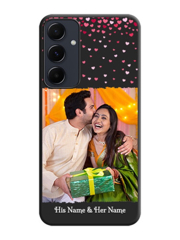 Custom Fall in Love with Your Partner - Photo on Space Black Soft Matte Phone Cover - Galaxy A35 5G