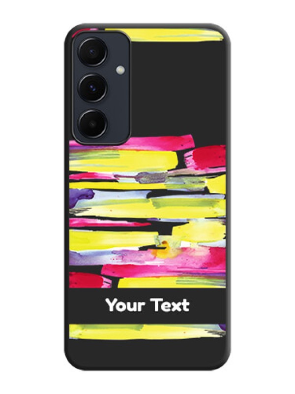 Custom Brush Coloured on Space Black Personalized Soft Matte Phone Covers - Galaxy A35 5G