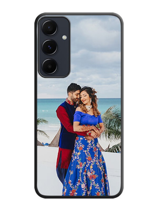 Custom Full Single Pic Upload On Space Black Personalized Soft Matte Phone Covers - Galaxy A35 5G