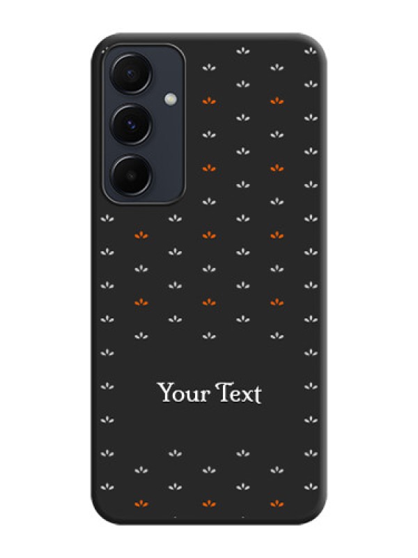 Custom Simple Pattern With Custom Text On Space Black Personalized Soft Matte Phone Covers - Galaxy A35 5G