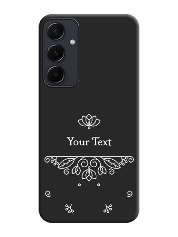 Custom Lotus Garden Custom Text On Space Black Personalized Soft Matte Phone Covers - Galaxy A35 5G