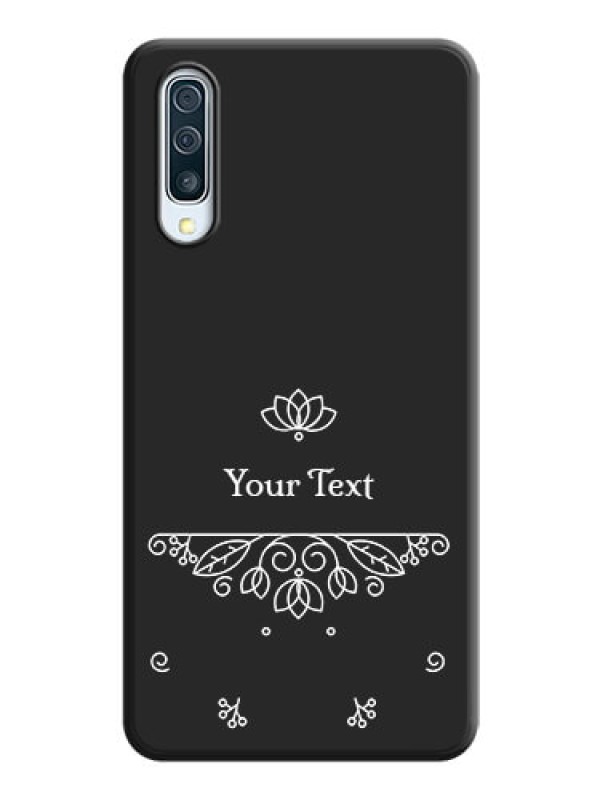 Custom Lotus Garden Custom Text On Space Black Personalized Soft Matte Phone Covers -Samsung Galaxy A50
