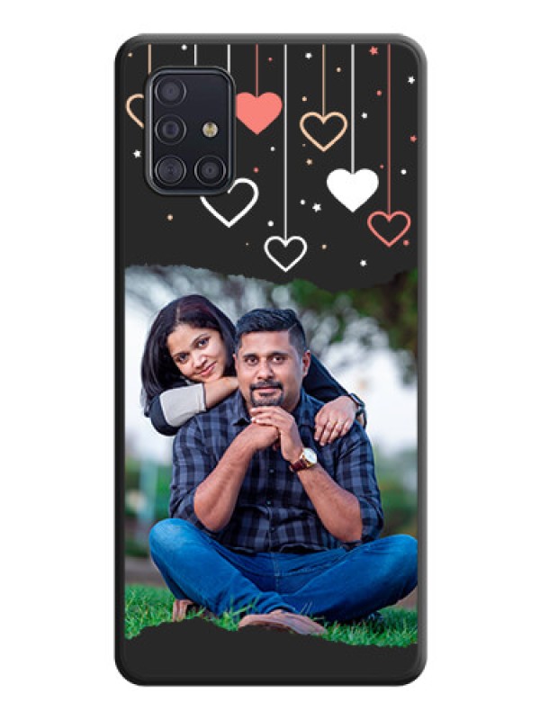 Custom Love Hangings with Splash Wave Picture on Space Black Custom Soft Matte Phone Back Cover - Galaxy A51