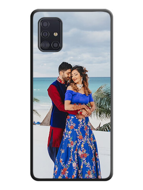 Custom Full Single Pic Upload On Space Black Personalized Soft Matte Phone Covers -Samsung Galaxy A51