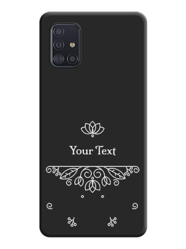 Custom Lotus Garden Custom Text On Space Black Personalized Soft Matte Phone Covers -Samsung Galaxy A51