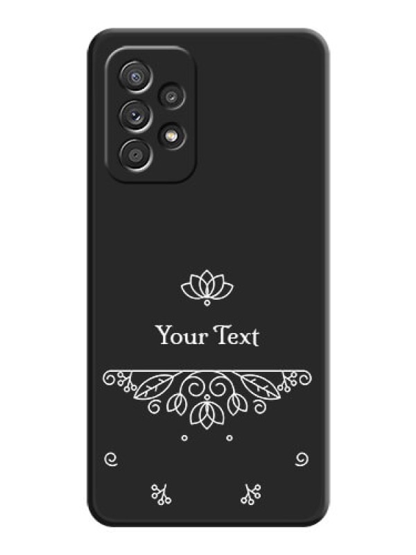 Custom Lotus Garden Custom Text On Space Black Personalized Soft Matte Phone Covers -Samsung Galaxy A52