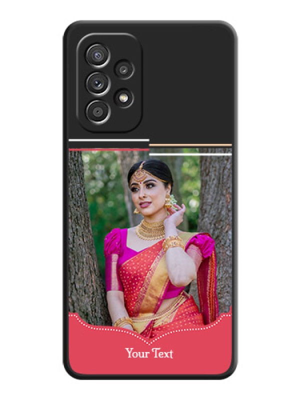 Custom Classic Plain Design with Name on Photo on Space Black Soft Matte Phone Cover - Galaxy A52s 5G
