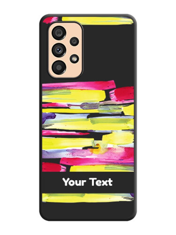 Custom Brush Coloured on Space Black Personalized Soft Matte Phone Covers - Galaxy A53 5G