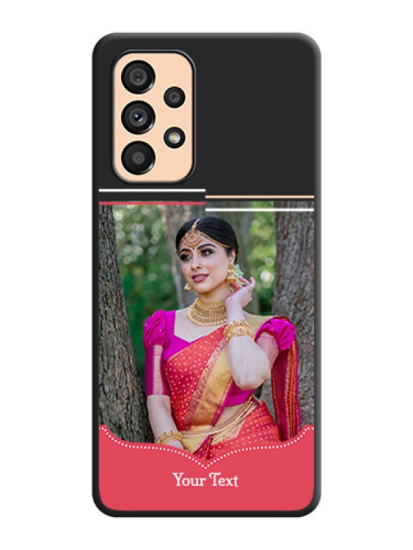 Custom Classic Plain Design with Name on Photo on Space Black Soft Matte Phone Cover - Galaxy A53 5G