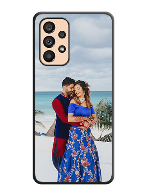 Custom Full Single Pic Upload On Space Black Personalized Soft Matte Phone Covers -Samsung Galaxy A53 5G