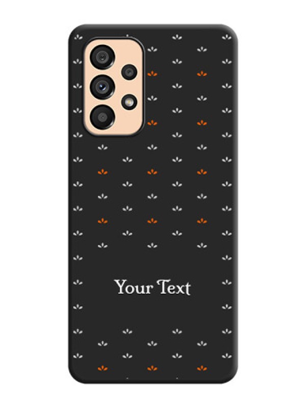Custom Simple Pattern With Custom Text On Space Black Personalized Soft Matte Phone Covers -Samsung Galaxy A53 5G