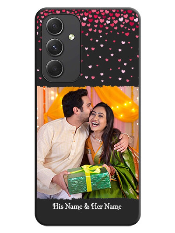 Custom Fall in Love with Your Partner  on Photo on Space Black Soft Matte Phone Cover - Galaxy A54 5G