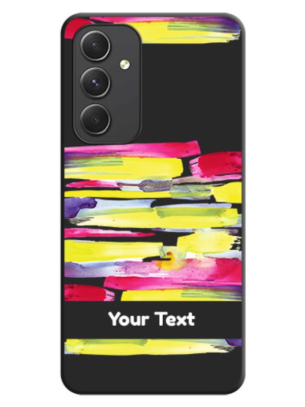 Custom Brush Coloured on Space Black Personalized Soft Matte Phone Covers - Galaxy A54 5G