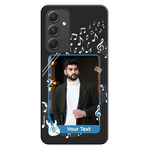 Buy Galaxy A54 5G Photo on Space Black Soft Matte Mobile Case - Musical ...