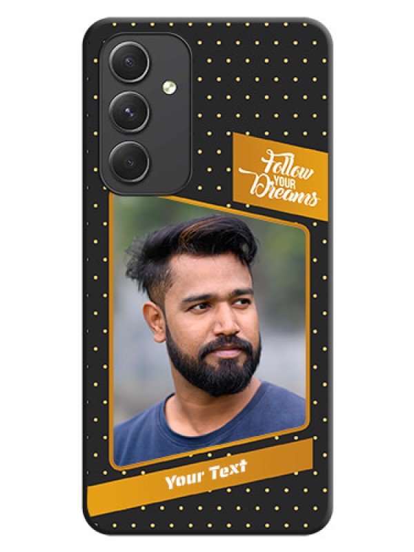 Custom Follow Your Dreams with White Dots on Space Black Custom Soft Matte Phone Cases - Galaxy A54 5G