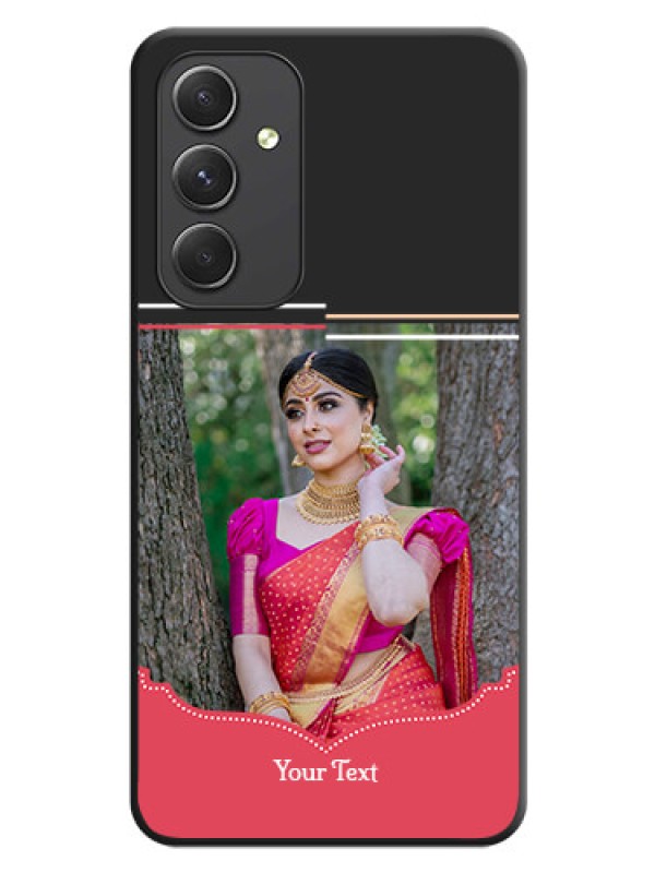 Custom Classic Plain Design with Name on Photo on Space Black Soft Matte Phone Cover - Galaxy A54 5G