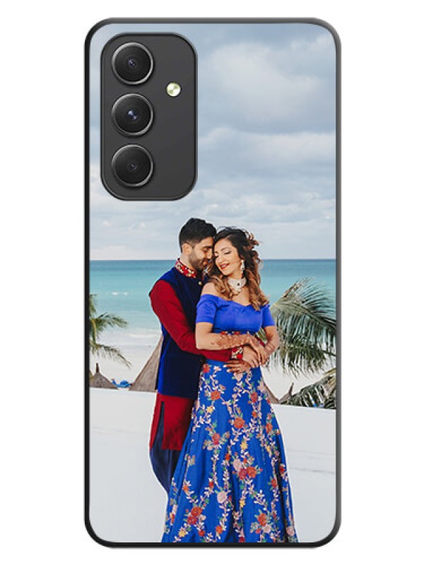 Custom Full Single Pic Upload On Space Black Personalized Soft Matte Phone Covers -Samsung Galaxy A54 5G