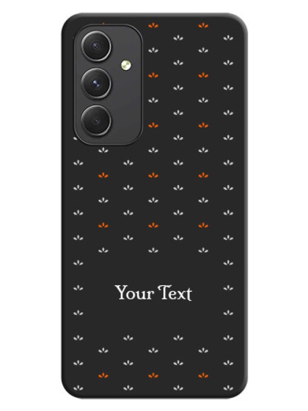 Custom Simple Pattern With Custom Text On Space Black Personalized Soft Matte Phone Covers -Samsung Galaxy A54 5G