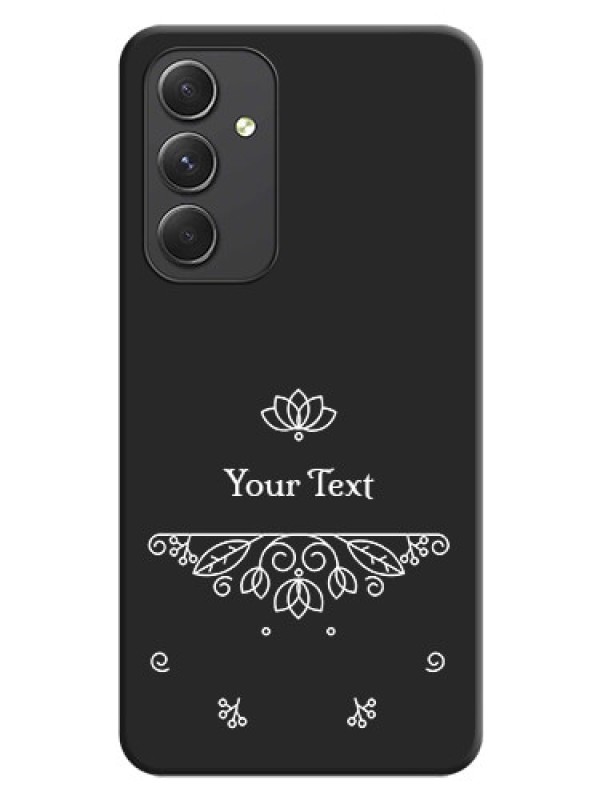 Custom Lotus Garden Custom Text On Space Black Personalized Soft Matte Phone Covers -Samsung Galaxy A54 5G