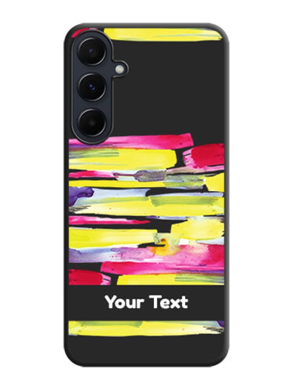 Custom Brush Coloured on Space Black Personalized Soft Matte Phone Covers - Galaxy A55 5G