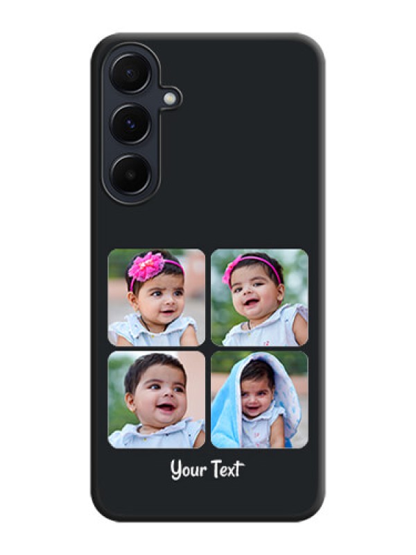 Custom Floral Art with 6 Image Holder - Photo on Space Black Soft Matte Mobile Case - Galaxy A55 5G