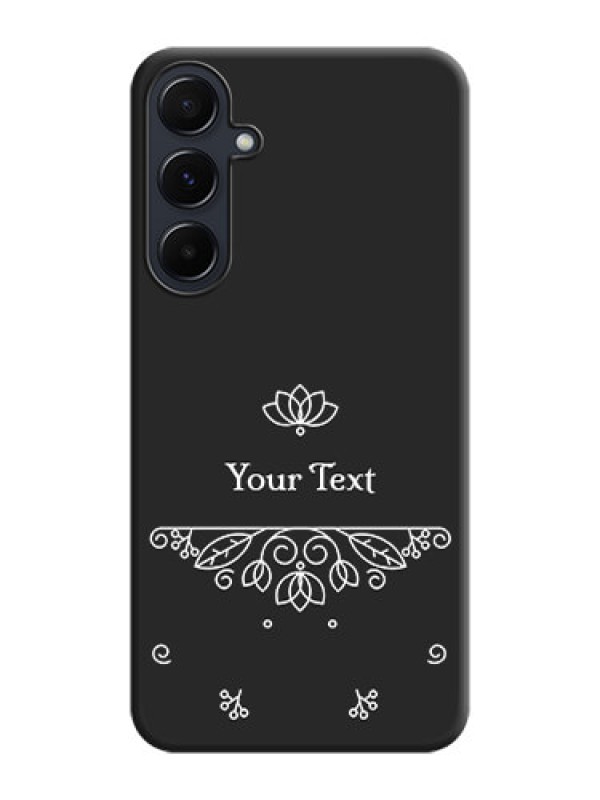 Custom Lotus Garden Custom Text On Space Black Personalized Soft Matte Phone Covers - Galaxy A55 5G