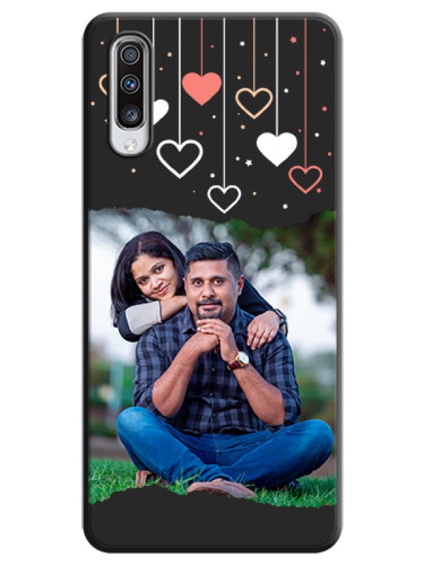 Custom Love Hangings with Splash Wave Picture on Space Black Custom Soft Matte Phone Back Cover - Galaxy A70