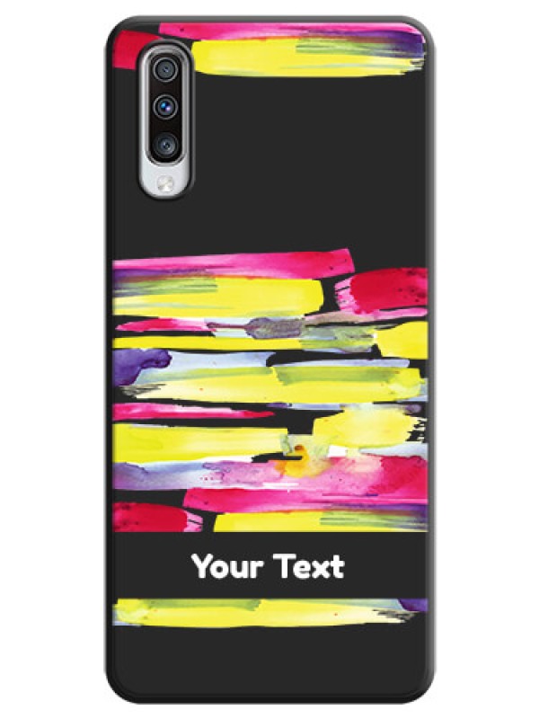 Custom Brush Coloured on Space Black Personalized Soft Matte Phone Covers - Galaxy A70
