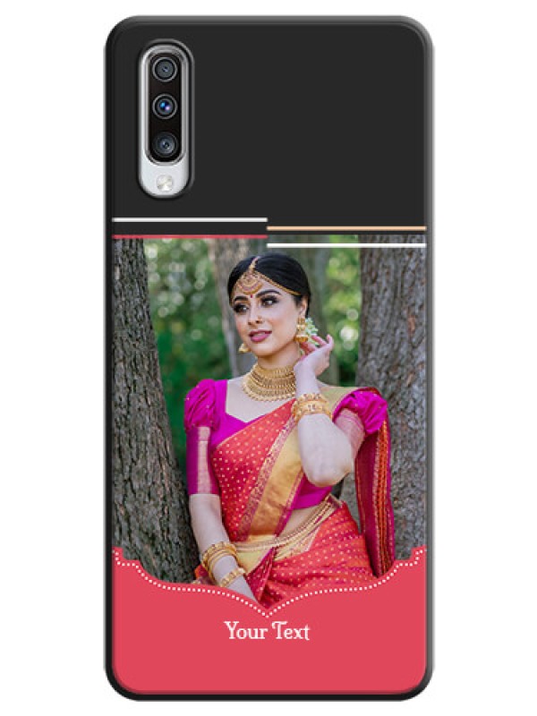 Custom Classic Plain Design with Name - Photo on Space Black Soft Matte Phone Cover - Galaxy A70