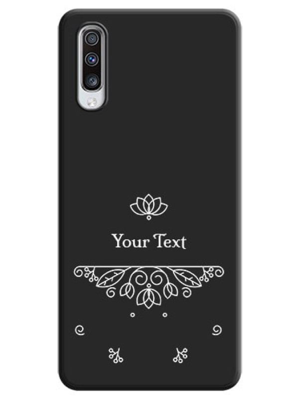 Custom Lotus Garden Custom Text On Space Black Personalized Soft Matte Phone Covers -Samsung Galaxy A70