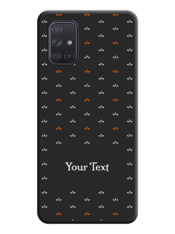 Custom Simple Pattern With Custom Text On Space Black Personalized Soft Matte Phone Covers -Samsung Galaxy A71