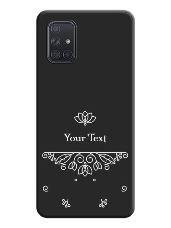 Custom Lotus Garden Custom Text On Space Black Personalized Soft Matte Phone Covers -Samsung Galaxy A71