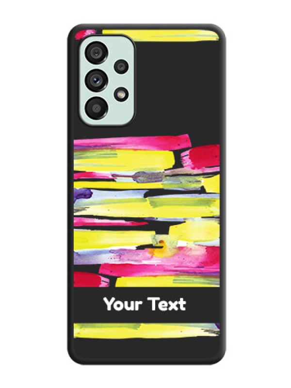 Custom Brush Coloured on Space Black Personalized Soft Matte Phone Covers - Galaxy A73 5G