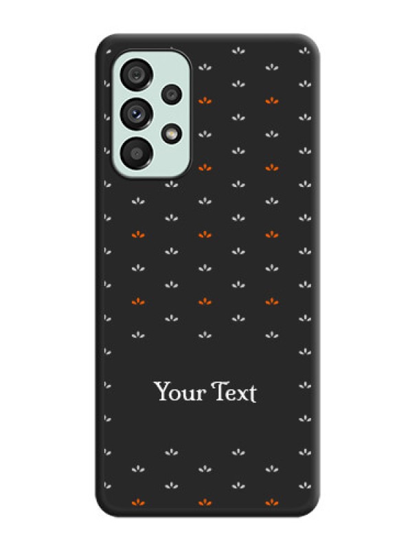 Custom Simple Pattern With Custom Text On Space Black Personalized Soft Matte Phone Covers -Samsung Galaxy A73 5G