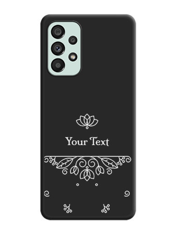 Custom Lotus Garden Custom Text On Space Black Personalized Soft Matte Phone Covers -Samsung Galaxy A73 5G