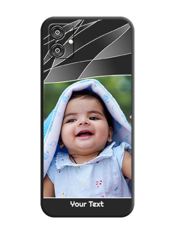 Custom Mixed Wave Lines - Photo on Space Black Soft Matte Mobile Cover - Galaxy F04