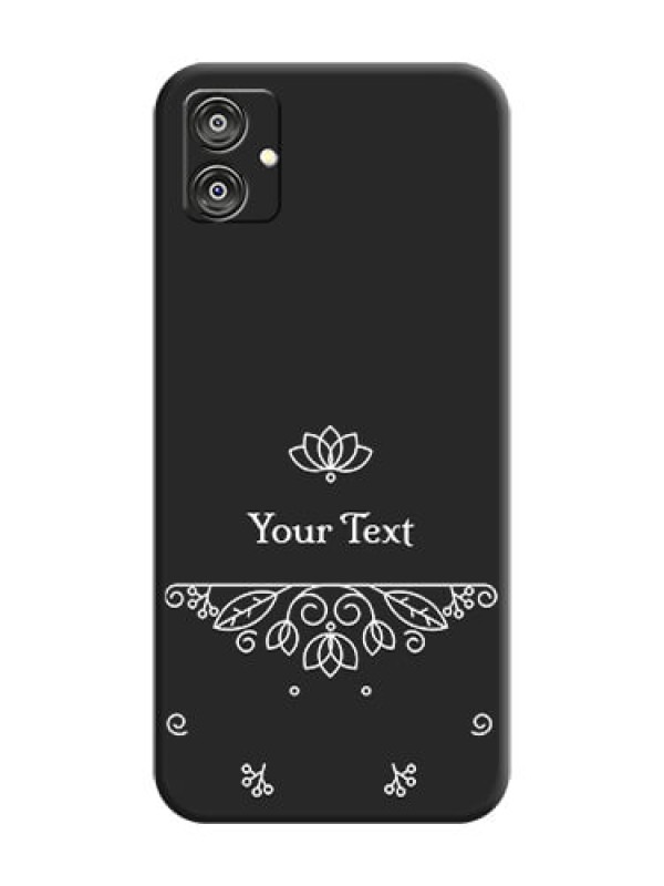Custom Lotus Garden Custom Text On Space Black Personalized Soft Matte Phone Covers - Galaxy F04