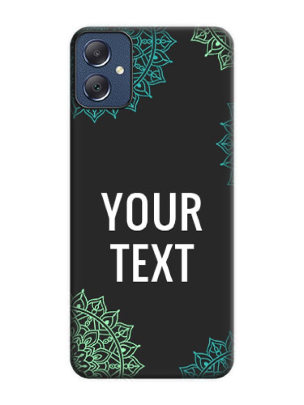 Custom Your Name with Floral Design On Space Black Custom Soft Matte Mobile Back Cover - Galaxy F05