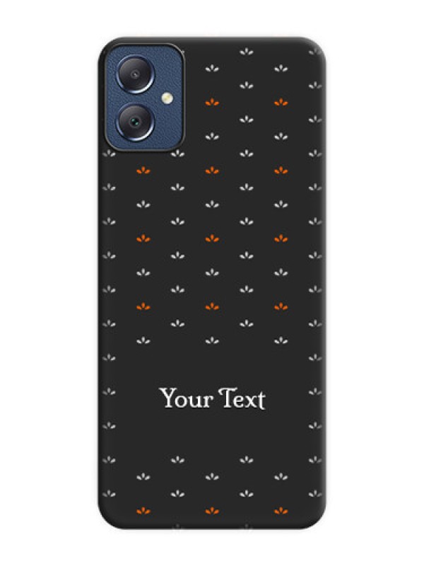 Custom Simple Pattern With Custom Text On Space Black Custom Soft Matte Mobile Back Cover - Galaxy F05