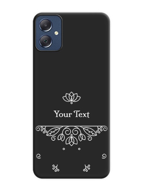 Custom Lotus Garden Custom Text On Space Black Custom Soft Matte Mobile Back Cover - Galaxy F05