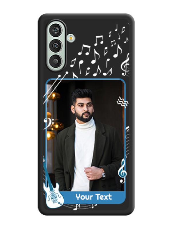 Custom Musical Theme Design with Text on Photo on Space Black Soft Matte Mobile Case - Xamsung Galaxy F13 