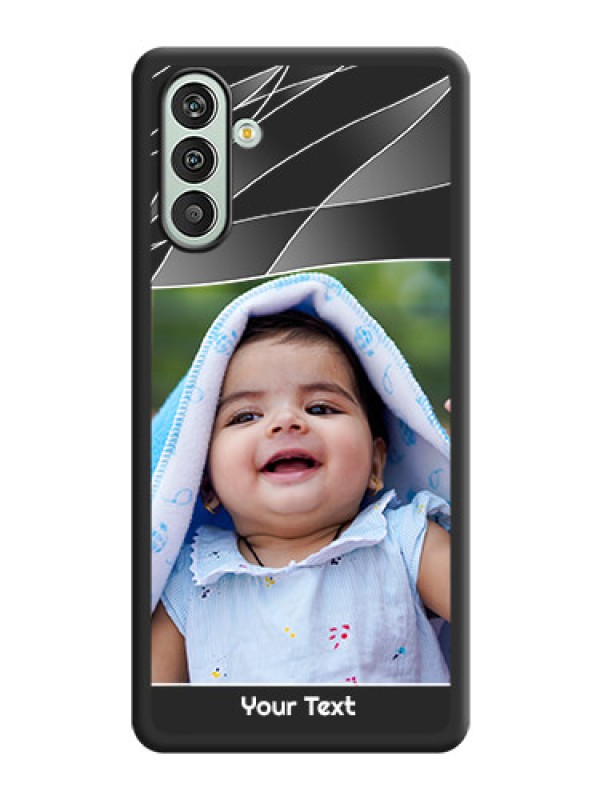 Custom Mixed Wave Lines on Photo on Space Black Soft Matte Mobile Cover - Xamsung Galaxy F13 