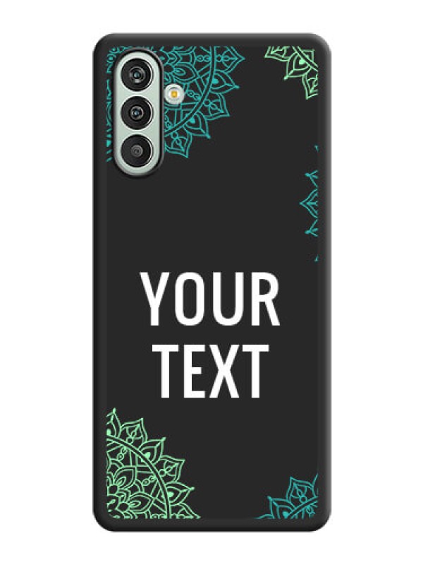 Custom Your Name with Floral Design on Space Black Custom Soft Matte Back Cover - Xamsung Galaxy F13 