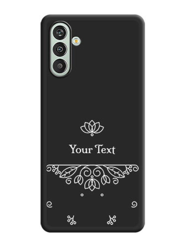 Custom Lotus Garden Custom Text On Space Black Personalized Soft Matte Phone Covers -Samsung Galaxy F13